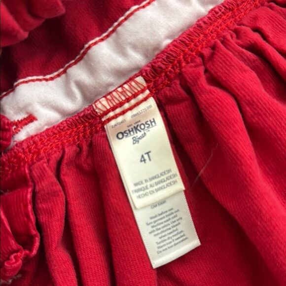 OshKosh B'gosh Red Corduroy Overalls Dress Classic Style - Picture 3 of 5